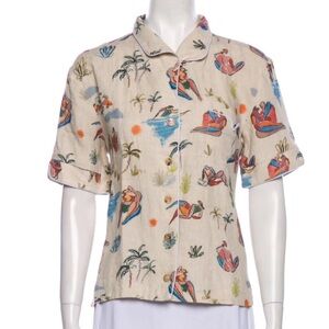Tombolo linen Hawaiian shirt
